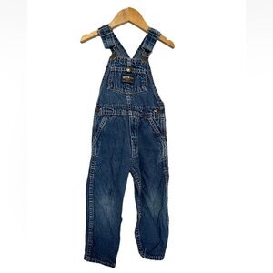 Vtg Osh Kosh B'Gosh Denim Overalls Bib Vestbak Denim USA 100% Cotton Size 3T